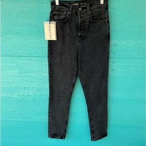 GRLFRND THE PIPER BLACK FADE SKINNY JEANS SIZE 24 NWT